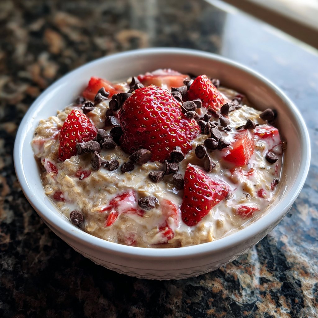 Strawberry Chocolate Chip Overnight Oats