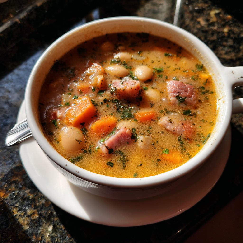 Ham and Bean Soup with Fresh Herbs