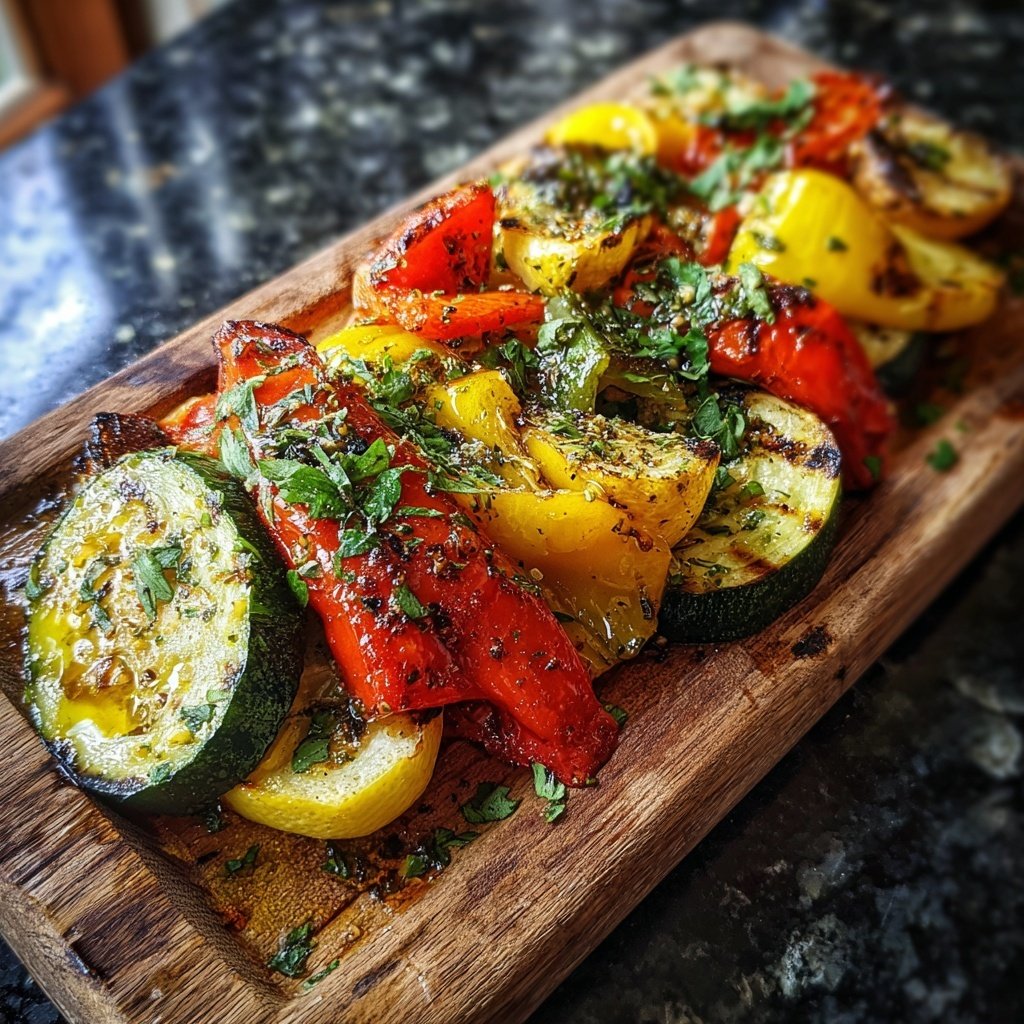 Healthy Lemon Herb Grilled Veggies