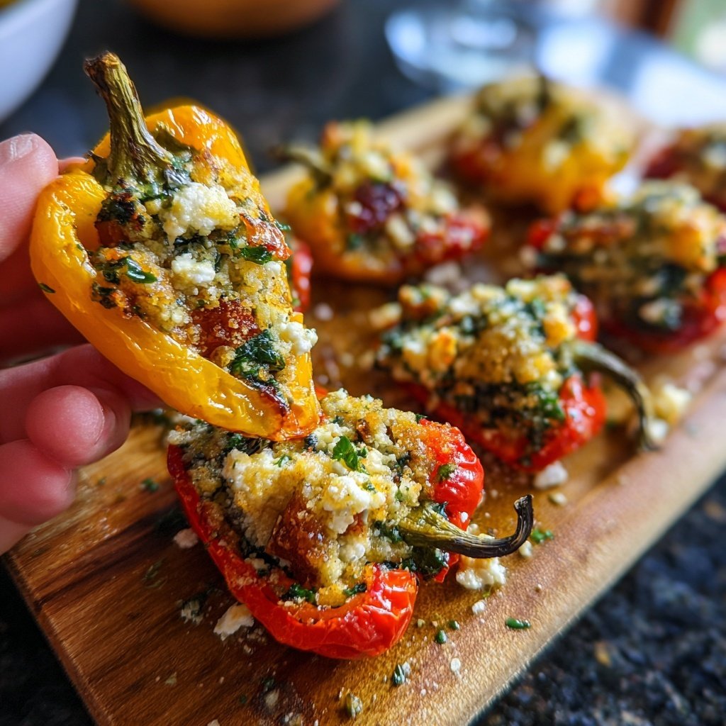 Stuffed Mini Peppers with Feta