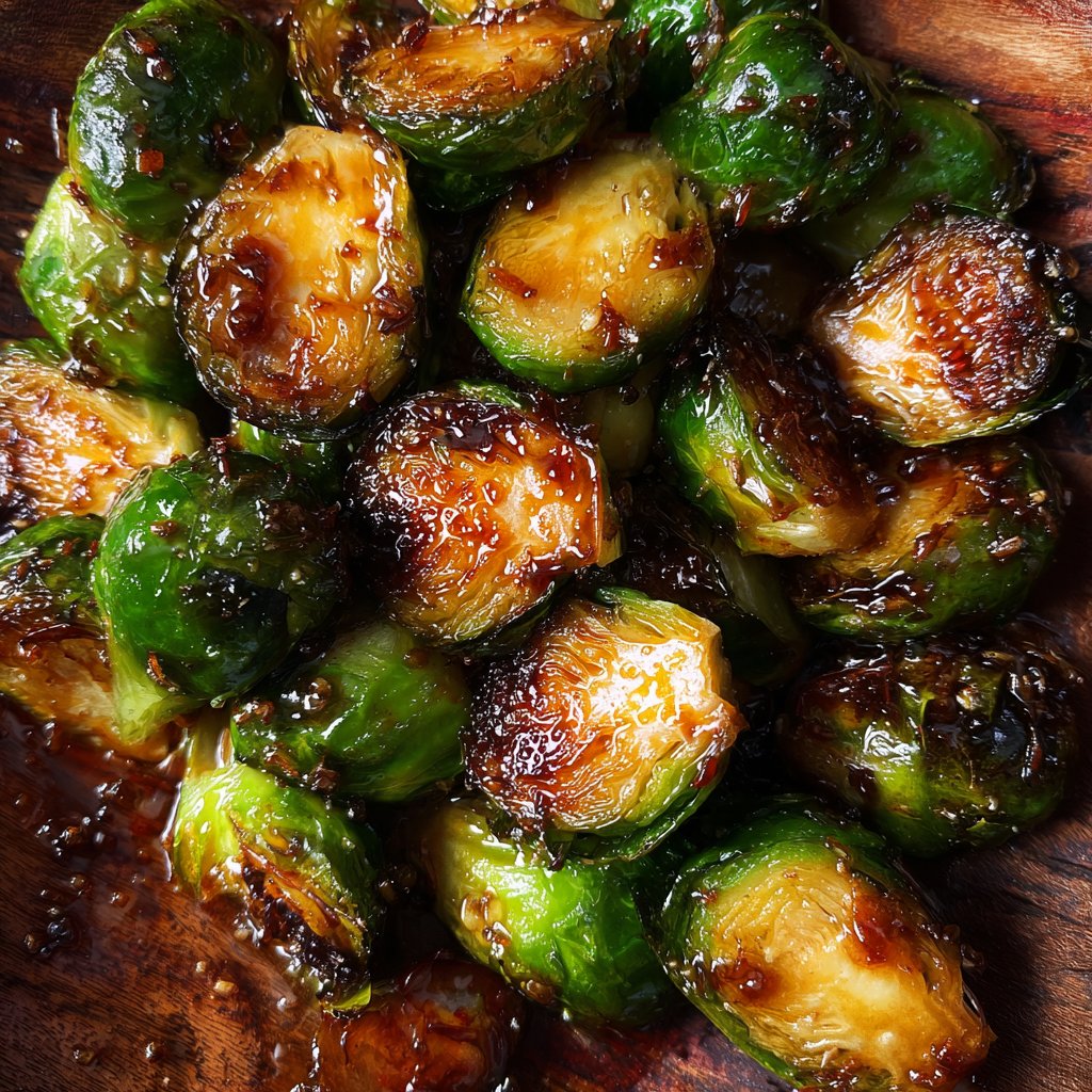 Honey Balsamic Roasted Brussels Sprouts
